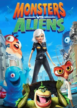 Monsters vs Aliens (2009) — animated movie poster